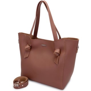 Bolsa de Ombro Grande Moncci Alça Transversal Caramelo