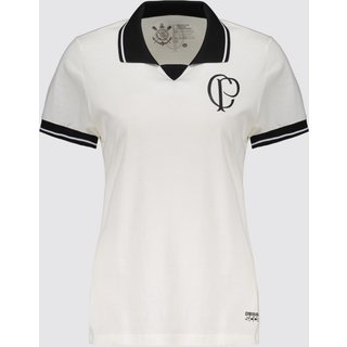 Polo Corinthians Basic Feminina Off White