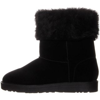 Bota de Pelos Damannu Shoes Preta Forrada Com Pelos Preto