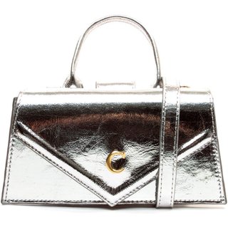 Bolsa Kim Couro Prata Cecconello C2932-10