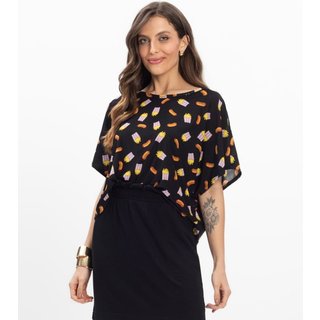Blusa Feminina em Liganete Infinita Cor Preto