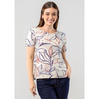 Blusa Pau a Pique Estampada Off White OFF WHITE - GG Pau a Pique