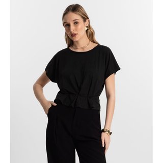 Blusa Feminina Com Pregas Endless Preto