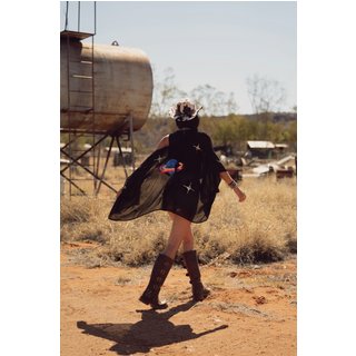 Kimono Preto De Tecido Com Bordado De Paetê Planeta marinaegabriella