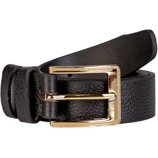 Cinto Feminino De Couro Liso Mia - Preto
