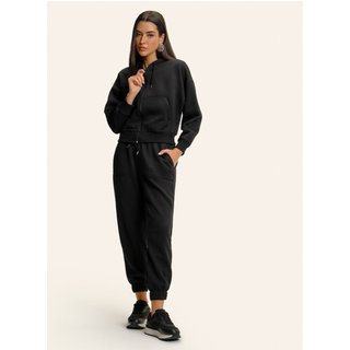 Calça Feminina Moletom Jogger Básico Endless Preto