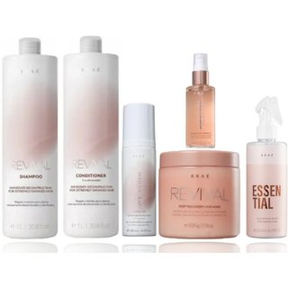Brae Revival Shampoo+Condicionador 1L+Mascara 500g+Leave-in 200ml+Shine Oil 60ml +Essential 250ml