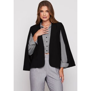 Blazer Capa Miss Joy 8089 Alfaiataria Forrado Preto
