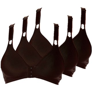 Kit com 3 Sutiãs Sustentação Olimpo Control Demillus 61818 Taça B Preto