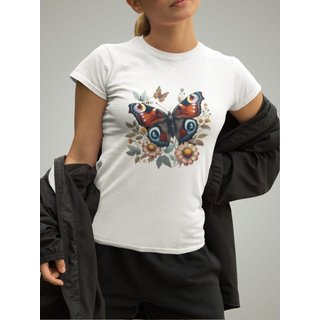 Camiseta Feminina GuGi Estampada Borboleta Florida Butterfly Branco