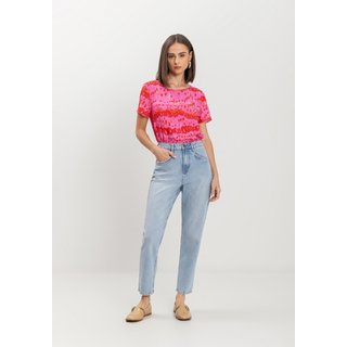 Calça Lez a Lez Mom Jeans Cropped Com Cintura Alta E Bolsos