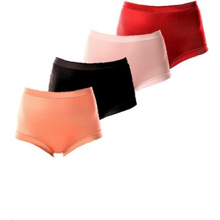 Kit com 4 Calcinhas Alta Bourbon Demillus 26406 Vermelho
