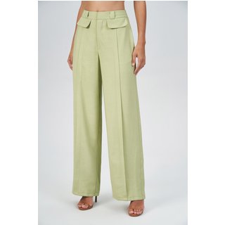 Calça Pantalona Com Bolso Feminina Acostamento