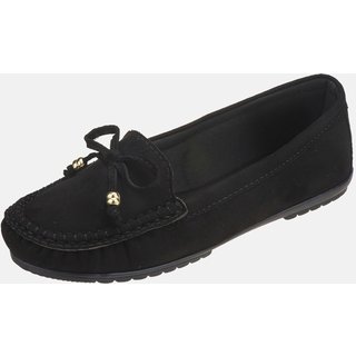Sapatilha Mocassim Moda Pé Costurado À Mão Conforto Cor Preto