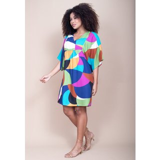 Vestido Curto Cabana Free Pequi Jardim Azul