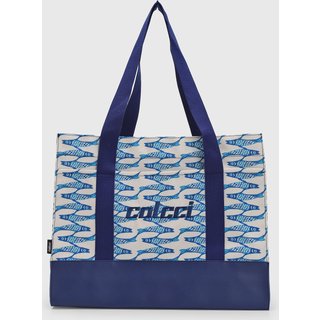 Bolsa Grande Colcci Estampa Peixes Azul