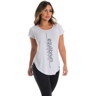 Blusa Fitness Sallada Mista Branca Equilibrio
