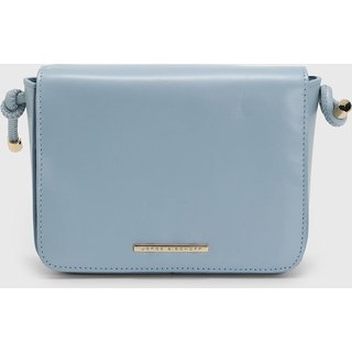 Bolsa Feminina Jorge Bischoff Média Aba Azul Claro