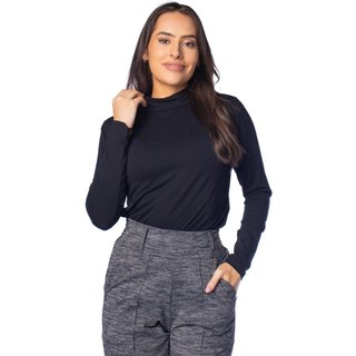 Blusa Feminina Rechsul Gola Careca Tecido Leve Preto