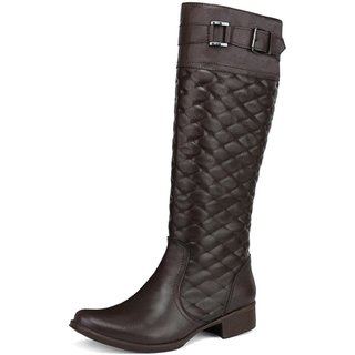 Bota Montaria Feminina Cano Alto Couro Peccato DF Esparta Café