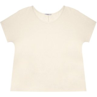 Blusa Manga Curta Feminina Plus Size Secret Glam Bege