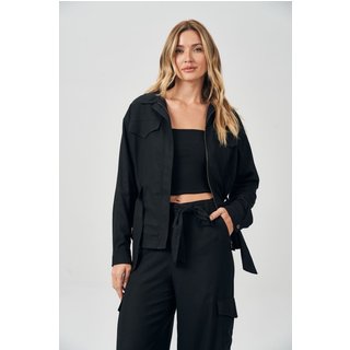 Jaqueta Linho Com Faixa Feminina Acostamento