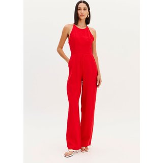 Macacão Feminino Lança Perfume Decote Halter Vermelho