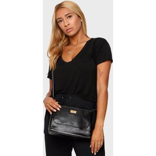 Bolsa Transversal Couro Mariart 2194MRT Preta