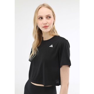 Camiseta Cropped adidas Performance Reta Essentials Preta