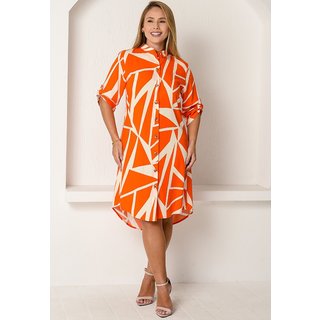 Vestido Chemise Botões M/C B’Bonnie Vitória Estampado