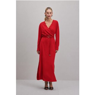 Vestido Cachecouer Manga Morcego Carlota Costa Vermelho