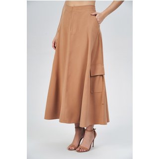 Saia Sarja Maxi Cargo Feminina Acostamento