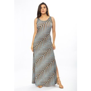 Vestido Longo Cabanafree Butiá Malha Regata Estampa Murici