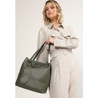 Bolsa Feminina Retta Sacola Com Porta Óculos Verde Militar
