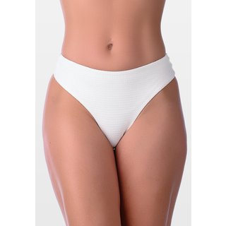 Calcinha Summer Soul Fio Dental Duplo Cintura Baixa Texturizado Off White