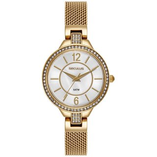 Relógio Feminino Seculus Analógico Dourado Minimalista Seculus