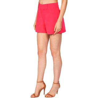 Short Acostamento Elegance Pr25 Rosa Feminino