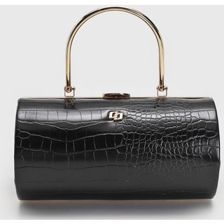Bolsa Feminina Colcci Croco Cilíndrica Preta