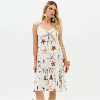 Vestido Curto Lança Perfume Alças Ve26 Off White Feminino