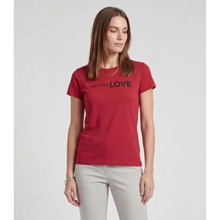 Blusa Feminina Cotton Com Estampa Infinita Cor Vermelho