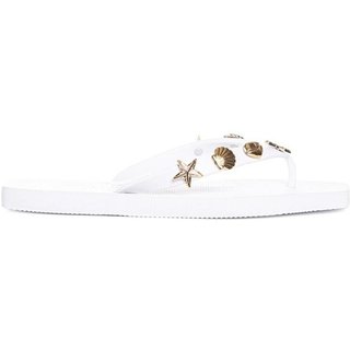 Chinelo Feminino Giulia Domna Biico Quadrado Branco Incolor