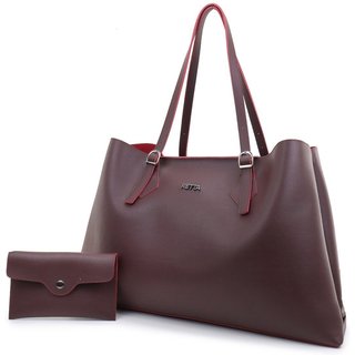 Bolsa Feminina Grande Alça Regulavel de Ombro Espaçosa Retta Oficial Vinho