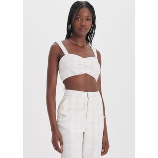 Top Cropped de Alças Xadrez My Favorite Things