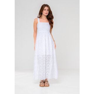 Vestido Aura Tuane Laise Bordado Luzente Branco