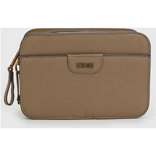 Bolsa Feminina Santa Lolla Estruturada Logo Metal Dourado Marrom