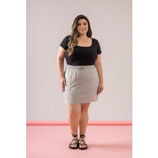 Blusa Básica em Malha Canelada Just Basic Preto