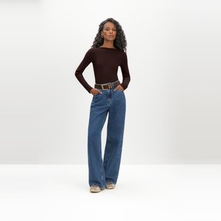 Blusa feminina canelada Essendi Marrom