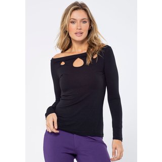 Blusa Malha Amazonia Vital Detalhe Gotas Manga Longa Preto