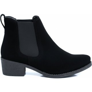 Botina Feminina Chelsea Texana Country Rodeio Preta