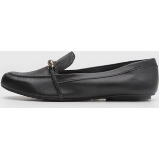 Mocassim Feminino Anacapri Detalhe Metalizado Preto